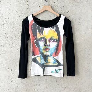 Rare Yohji Yamamoto Y's Red Label Kosumi Genta FW07 08 Abstract T-shirt